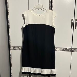 Chic Black and White Mini Dress